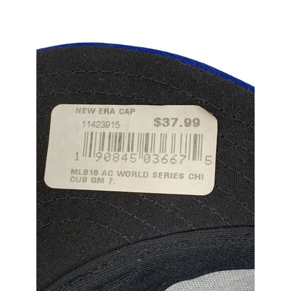 Chicago Cubs New Era 59FIFTY 2016 World Series Cap Size 7 Blue Fitted Hat 8167 - Picture 6 of 13